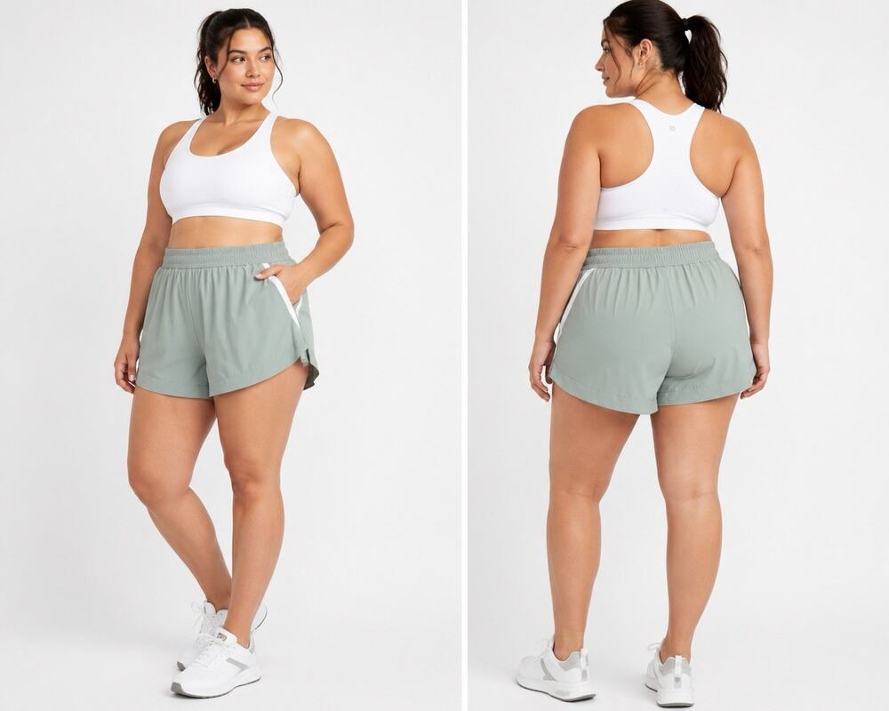 All in Motion XXL High Rise Woven Running Shorts Sage Green Lined 3” Inseam NWT